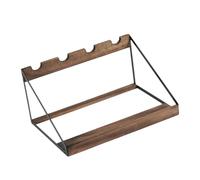 perfk Support de comptoir pour 4 Bouteilles de vin, Organisateur, Cadre en Bois et en métal, présentoir à vin pour sous-Sol, Polyvalent