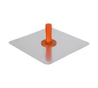 perfk Support de plaque de mortier en aluminium pour plâtre, rond, facile à tenir avec poignée confortable, outil de plâtrage pour mortier domestique, 30.2 Cm X 12 Cm
