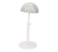 perfk Support de tête de perruque, support de rangement pour casquettes, tête de mannequin de table de pour coiffer les perruques, séchage des, Gris