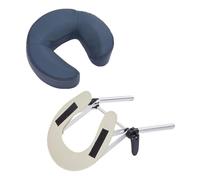 perfk Support de tête pour table de massage avec coussin, confortable, en PU et éponge, support en alliage d'aluminium, robuste et portable, Bleu Marine