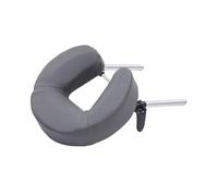 perfk Support de tête pour table de massage avec coussin, confortable, en PU et éponge, support en alliage d'aluminium, robuste et portable, Gris
