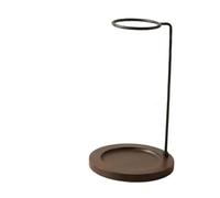 perfk Support pour cafetière à Filtre Manuelle avec Base et Porte-Filtre en Bois, idéal pour la Maison et Le Camping, Brun