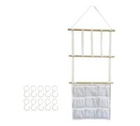 perfk Support pour nœuds de cheveux pour filles, organisateur de bandeau, cintre de rangement pour pinces à cheveux, organisateur de nœuds de cheveux, avec 10 Clips
