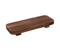 perfk Support sur pied en bois, plateau à savon de salle de bains, support en bois pour affichage, comptoir rectangulaire, support en bois pour Vase à