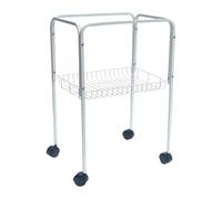 perfk Table d'appoint de Support à Cage à Oiseaux Simple Whey Metal Frame Bathroom Tray Plate décoratif pour Chambre à Coucher pour la Maison pépinière, Blanc