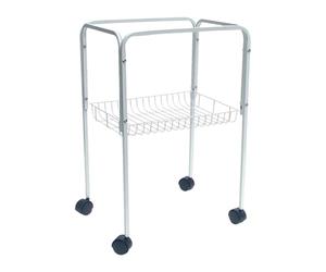 perfk Table d'appoint de Support à Cage à Oiseaux Simple Whey Metal Frame Bathroom Tray Plate décoratif pour Chambre à Coucher pour la Maison pépinière, Blanc