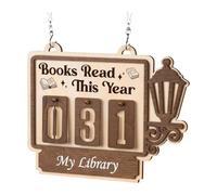 perfk Tableau « Livres lus cette année » - Indicateur de progression de lecture - Décoration pour la maison ou la table - Cadeau