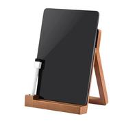 perfk Tableau mémo de bureau effaçable à sec avec base en bois massif, idéal pour écrire et dessiner. Petit tableau blanc pour atelier, Noir