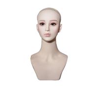 perfk Tête de Mannequin Femme Multifonctionnelle, Présentoir à Chapeaux Tendance avec Maquillage