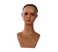 perfk Tête de mannequin femme, présentoir de perruques, support de perruques polyvalent, lisse et stable pour lunettes, colliers, salons de coiffure