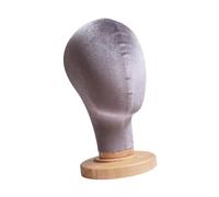 perfk Tête de mannequin, présentoir à chapeaux, multifonction, peu encombrant, robuste, pour perruques, salon de coiffure, maison, Gris