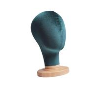 perfk Tête de mannequin, présentoir à chapeaux, multifonction, peu encombrant, robuste, pour perruques, salon de coiffure, maison, Vert