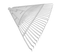 perfk Tête de râteau à feuilles de jardin, outil de jardinage robuste pour ramasser les feuilles mortes, avec 24 dents, idéale pour les arbustes et le gazon, Blanc