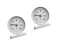 perfk Thermomètre Bimétal Jauge de Température Cadran Ressort, 2 pièces