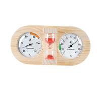 perfk Thermomètre-hygromètre-sablier 3 en 1 pour Sauna, .., Rouge