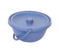 perfk Toilettes portables, urinoir, commode de chevet, seau pratique avec couvercle, récipient facile à nettoyer pour bassin de lit, pour camping, bateau