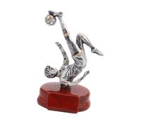 perfk Trophée de Football Homme Figurine Thème Football Trophée Souvenir Pièce maîtresse Résine Statue Masculine Art Sculpture pour Cérémonies de Bureau
