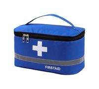 perfk Trousse de premiers secours vide avec poignée, pochette de rangement d'urgence, sac médical pour voiture, travail, salle de sport, randonnée, L Blue