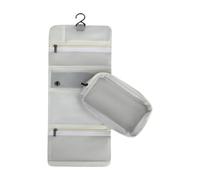 perfk Trousse toilette suspendue avec crochet, indispensable en, idéale pour les dortoirs et les hôtels, Gris