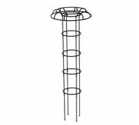 perfk Tuteur Plantes Grimpantes Cadre Treillis Jardin Soutien Fibre de Verre Installation Rapide pour Patio Balcon Potager Utilisation Extérieure, Noir, 4 Couches 145CM