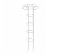 perfk Tuteur Plantes Grimpantes Cadre Treillis Jardin Soutien Fibre de Verre Installation Rapide pour Patio Balcon Potager Utilisation Extérieure, Blanc, 4 Couches 145CM