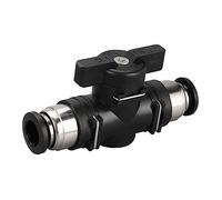 perfk Vanne à Bille Pneumatique, Raccords à Pression pour Connecter, Vanne de Contrôle du Débit d'air en PVC, Raccords d'air, Raccord Droit à Connexion Rapi, BUC 6mm