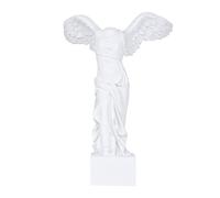perfk Victoire Ailée Romaine de Samothrace Statue de Grecque Figure Blanche Sculpture Présente Main Ruine Polyresin pour La Décoration, Blanche, 10x15cm