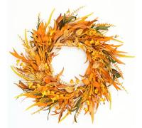 Perfnique Grande Couronne d'automne de 60 cm pour Porte d'entrée, Grande Couronne de blé pour Porche, décoration Murale d'intérieur et d'extérieur, Ferme saisonnière pour l'automne, Thanksgiving