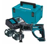 Perfo-burineur SDS-PLUS 18V LXT ® - MAKITA - avec 2 batteries 18V 3,0Ah - chargeur - MAKAC - DHR202RFJ