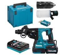Perfo-burineur SDS-Plus 40 V max 28 mm - MAKITA - avec 1 batterie 40V 4.0Ah - chargeur - MakPac - HR002GM202