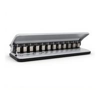 Perforadora Ajustable 12 Agujeros, Capacidad 6 Hojas, Papel A4/B5/A5/A7, Práctica y Versátil para Oficina y Escuela