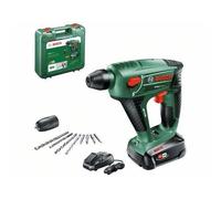 Perforateur 0,6J sans fil 18V Bosch - Uneo Maxx -SDS, 1 batterie 2,5 Ah, 1 chargeur AL1830CV, coffret, accessoires (forets, embouts)