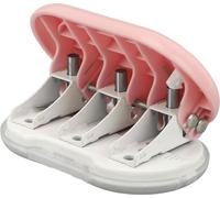 perforateur 3 trous DIY Mini Handheld Paper Punch Leaf Loose Leaf Manual Punching Machine for Home Dorm Office Pink (en anglais)