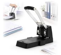 Perforateur À Papier À 2 Trous Robuste, Machine À Perforer Manuelle avec Une Capacité de 150 Feuilles, Espacement Des Trous de 80 Mm Et Diamètre de Perforation de 6 Mm pour Bureau, École Et Maison