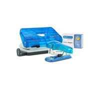 Perforateur - Agrafeuse - Agrafes - Bureau - Bleu -