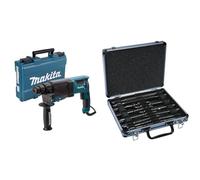 Perforateur burineur SDS+ 800 W 26 mm en coffret - MAKITA HR2630 & COFFRET MAKITA 11 FORETS, 1 POINTE, 1 BURIN SDS-PLUS - D-42400
