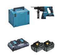 Perforateur burineur SDS-Plus 2x18V DHR264ZJ + 2 batteries BL1850B 18V 5 Ah + 1 chargeur rapide double DC18RD MAKITA