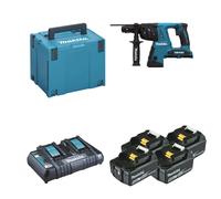 Perforateur burineur SDS-Plus 2x18V DHR264ZJ + 4 batteries BL1850B 18V 5 Ah + 1 chargeur rapide double DC18RD MAKITA