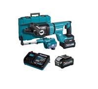 Perforateur-burineur SDS-PLUS 40V max Li-Ion - 28 mm XGT avec kit d'aspiration MAKITA HR007GM202 2 x 4,0Ah + chargeur en coffret