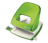 Leitz Perforateur 50081054 – 30 feuilles, réglette avec marquages des formats, métal, Vert WOW