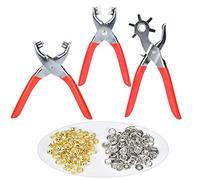 Perforateur de ceinture multifonctionnel, pince perforatrice pour trous en cuir, pince à œillets avec perforateur rotatif, pince à pression pour ceinture, cuir PU, papier,