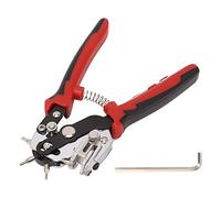 Perforateur de cuir à 6 trous, perforateur de ceinture multifonction, pince perforatrice manuelle à lame en V avec réglage rotatif à 360 degrés, pour cuir, tissu et métal fin