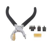 Perforateur de cuir silencieux à double levier, pince à découper en losange pour ceintures et selles, outil pour cuir à tête remplaçable avec poignée en vinyle confortable pour le