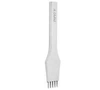 Perforateur de trous ronds à pointe en cuir, ciseau d’artisanat en cuir en acier avec tête pointue de 4 mm, outil de perforation à plusieurs pointes pour les projets de couture et (5 dents)