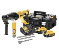 Perforateur DEWALT sans fil - SDS-PPLUS 2 batterie 4.0Ah, chargeur, coffret + 6 forets et 3 burins - DCH133M2K