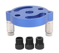 Perforateur droit pour le travail du bois, outil de localisation de tenon de bois rond, guide de perçage en alliage d'aluminium avec 3 manchons interchangeables 6 mm/8 mm/10 mm,