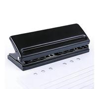 Perforateur en Métal Réglable à 6 Trous,Perforatrice 6 Trous a5,5 A6 A7 6 Ring Punch Avec Marque de Positionnement,Pour Planificateur, Personnel, Recharge de Pages de Classeur