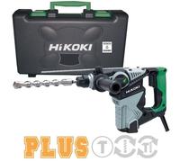 HIKOKI 51223256 - Marteau combiné électrique SDS-Plus 720W 3.2J 800 tr/min 4000imp avec butée de profondeur et boîtier DH28PCZ Noir