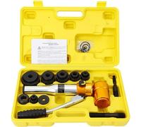 Perforateur hydraulique avec 6 formes de perforation Perforateur en acier Set de perforateurs pour tôles rondes (Ø22mm,27.5mm,34mm,43mm,49mm,60.8mm)