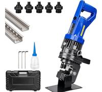 Perforateur hydraulique électrique 1400W, outil de poinçonnage 10T | Avec 5 matrices Φ6,5/9/13/17/20,5 mm, vitesse de poinçonnage 2-3S, for le traitement des métaux, la construction